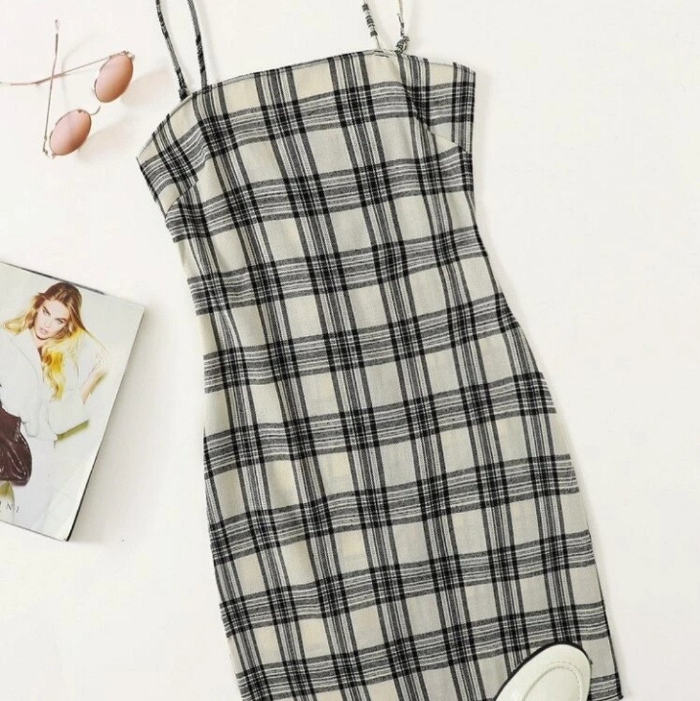 ☆2/$15ROMWE Plaid cami dress